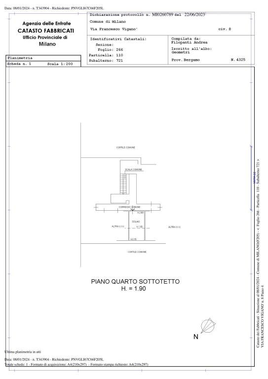 PLANIMETRIA SOLAIO SUB 721 1