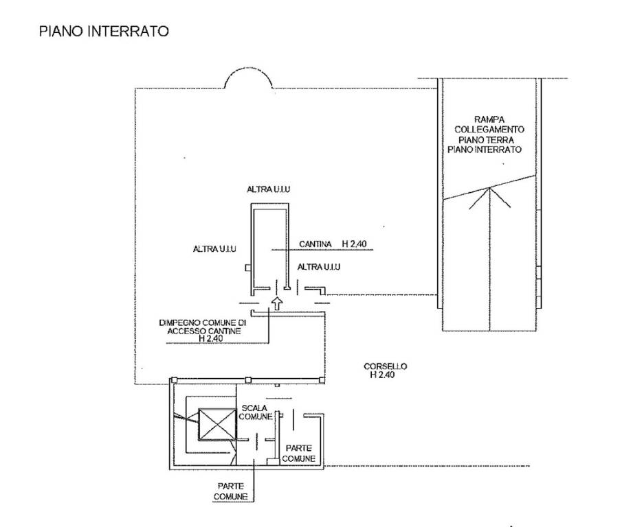 Planimetria Piano Interrato