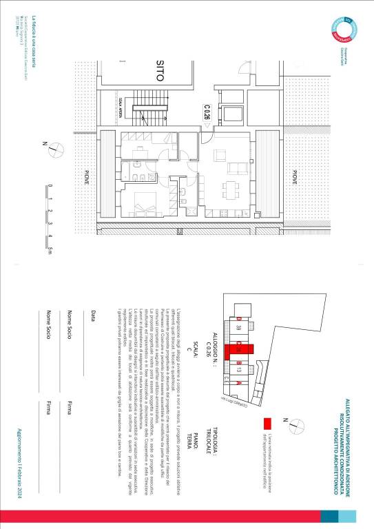 Trilocale Piano Terra con Giardino 106,50 mq - C0.