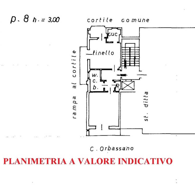 PLANIMETRIA CATASTALE - CORSO ORBASSANO 356