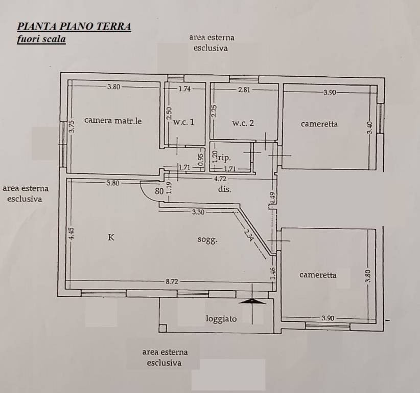 PLANIMETRIA APPARTAMENTO INDICATIVA