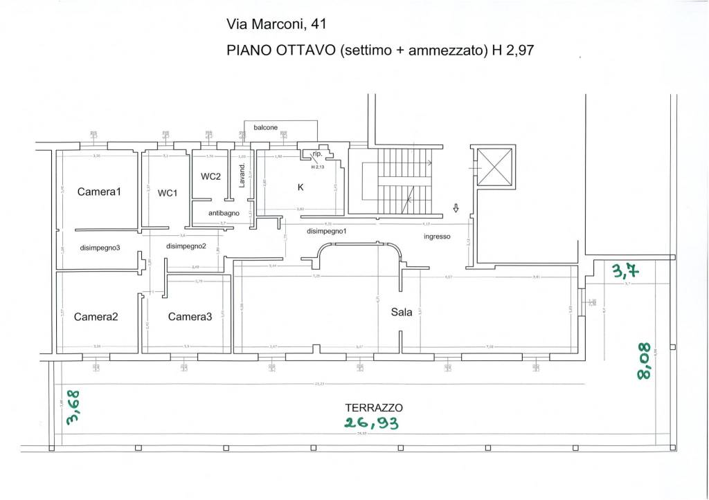 plan. quotata Via Marconi n. 41 8 p. 1