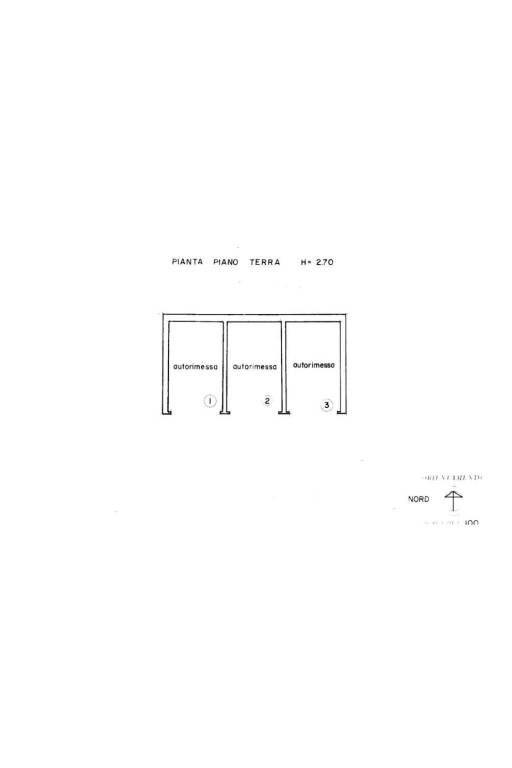 Piano terra: n. 3 autorimesse