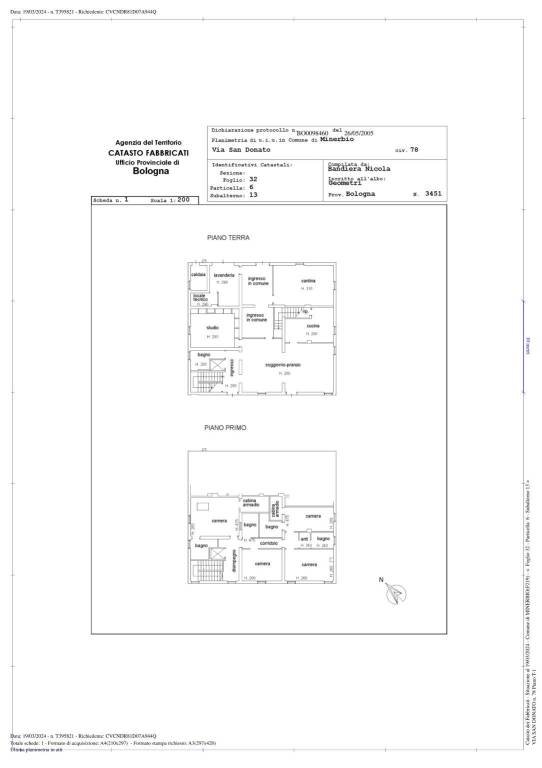 Planimetria MINERBIO FGL 32 PART 6 SUB 13 1