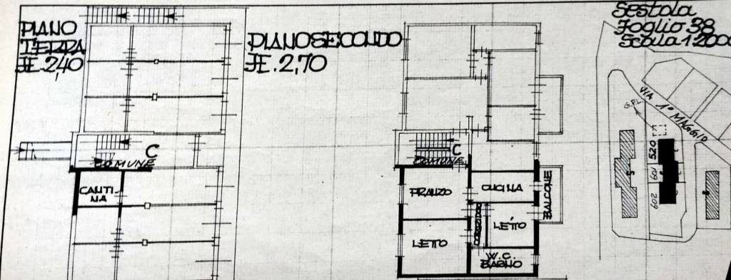 Planimetria appartamento + cantina