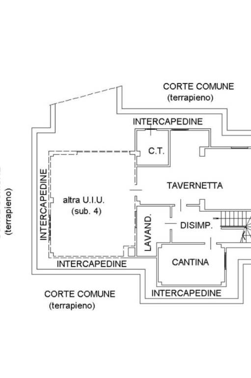 planimetria piano seminterrato