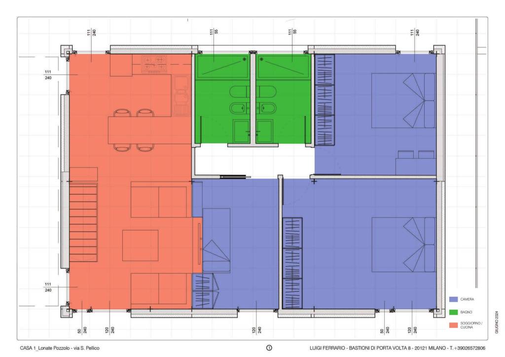 2024.06_PROGETTO CAMERE_CASA LONATE_1-P Rialzato_A