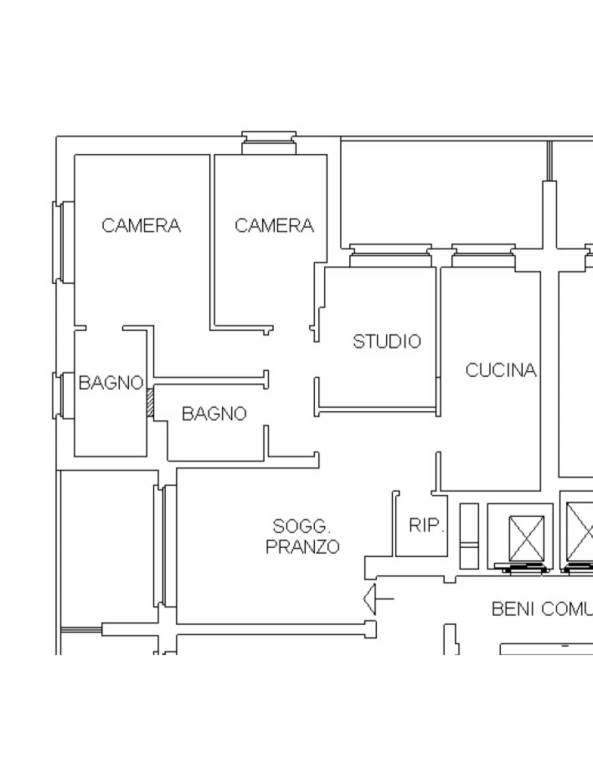 Planimetria appartamento Sesto San Giovanni via Bo