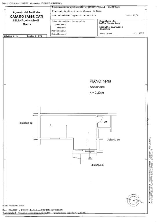 Via Cognetti De Martiis planimetrie 2-220620231632