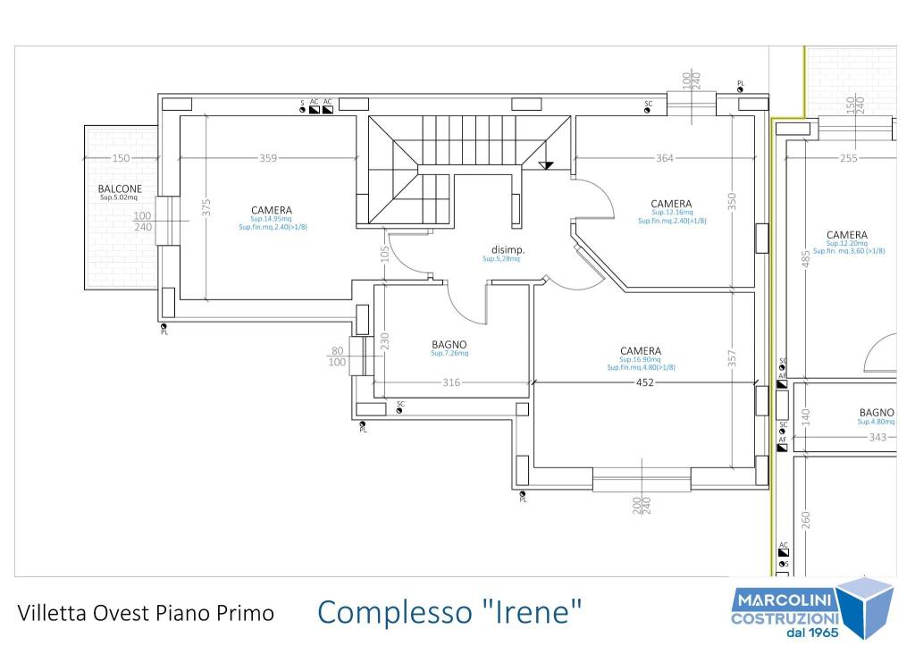 mq e prezzi villetta Ovest 3