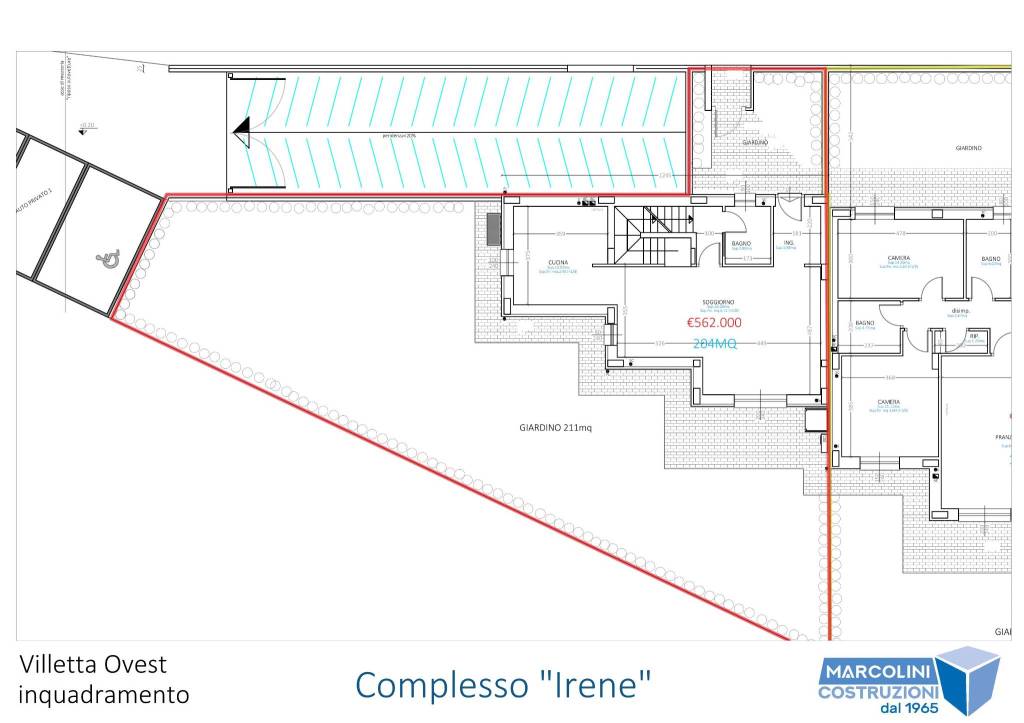 mq e prezzi villetta Ovest 1