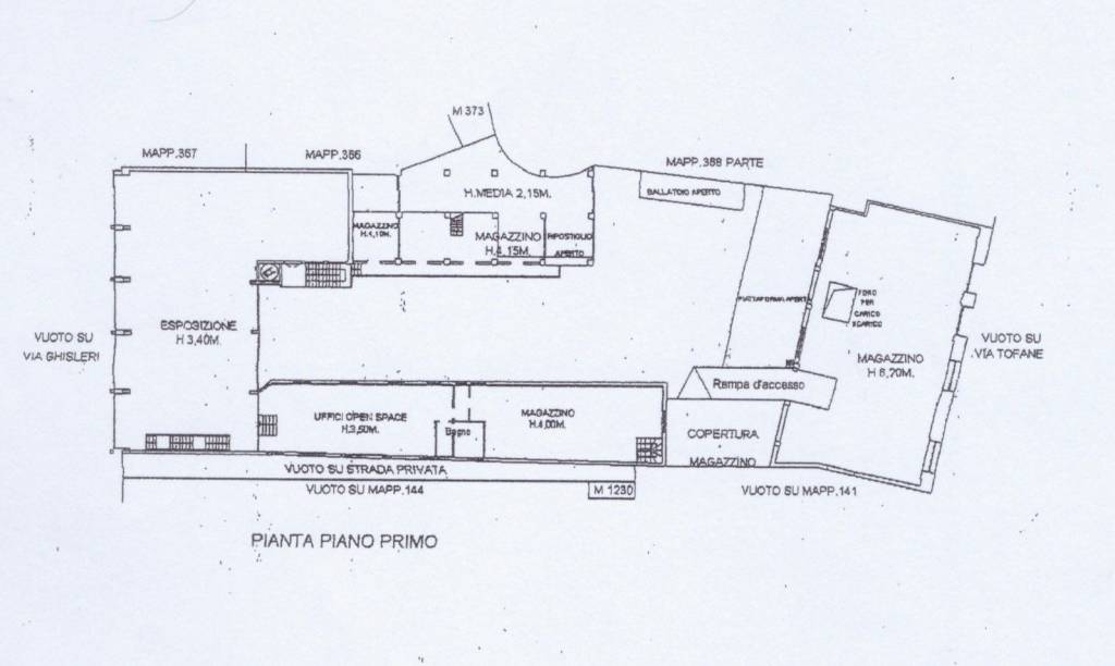 scaheda catastale Cremona Ghisleni 45 - piano prim