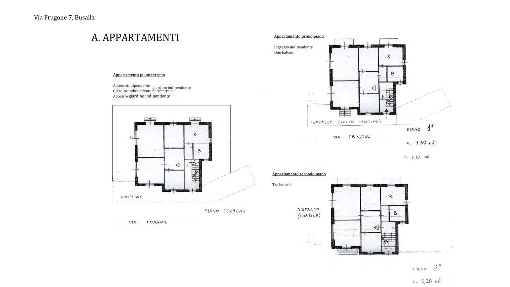 PLANIMETRIE STANDARD APPARTAMENTI 1