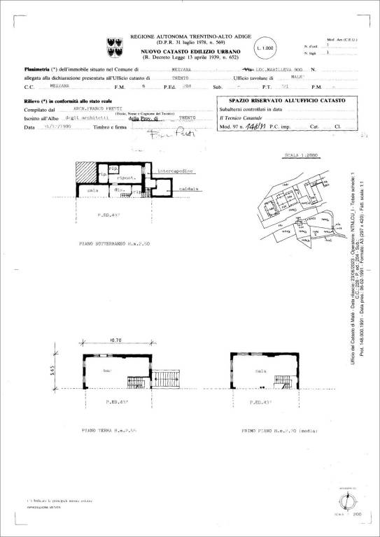 PLANIMETRIA P.ED. 204 MEZZANA 1