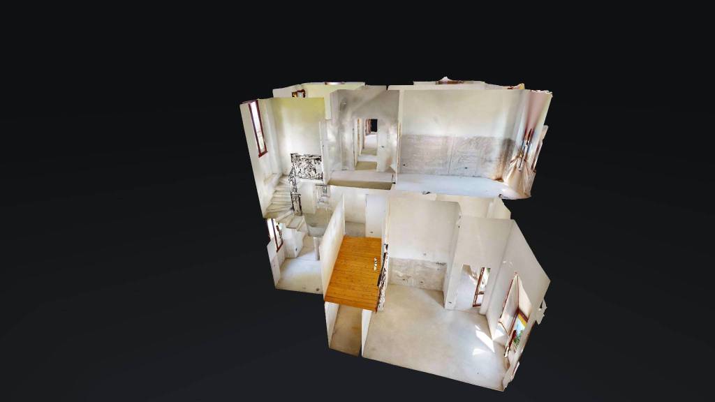 VEDUTA 3D ZONA CUCINA E SCALA INTERNA