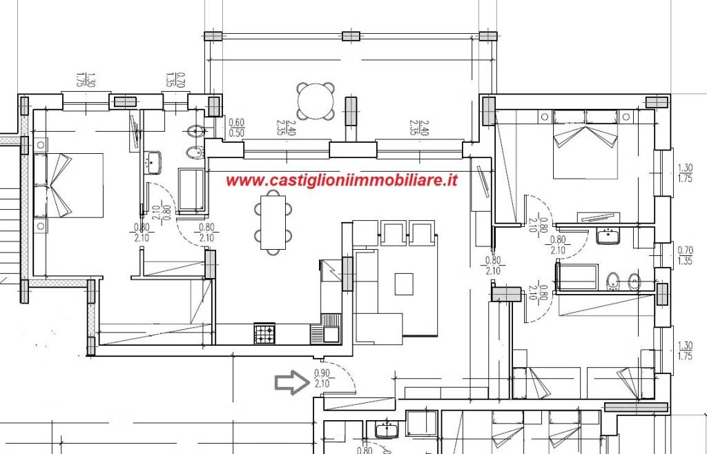 Quadrilocale di mq. 156,50 ca.