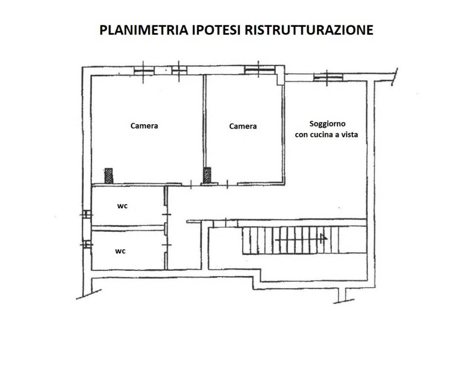 Planimetria ipotesi ristrutturazione