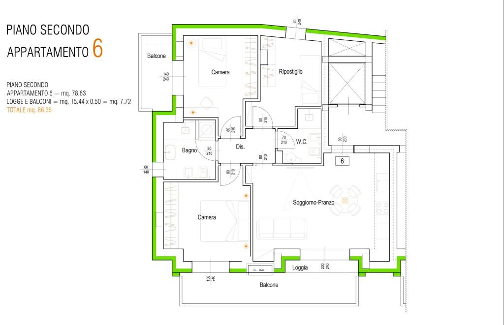 Piano Secondo - Appartamento 6