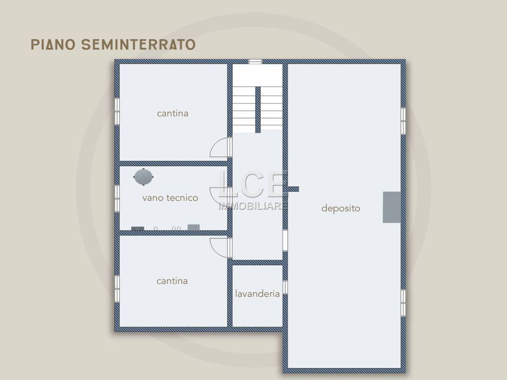 Planimetria Piano Seminterrato - Immobiliare LCE