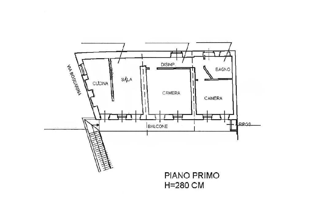 PLANIMETRIA APPARTAMENTO PRIMO PIANO