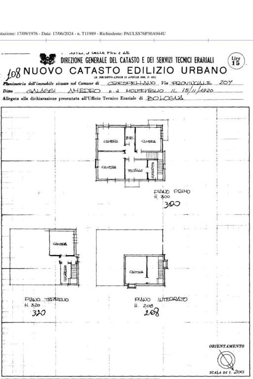 Planimetria abitazione primo piano 1