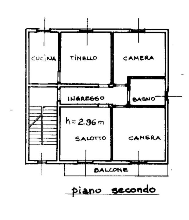 Planimetria secondo piano