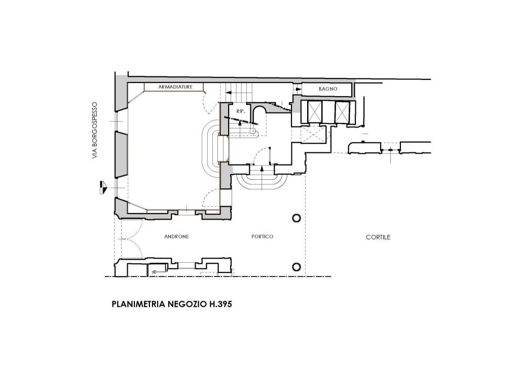 planimetria negozio borgospesso