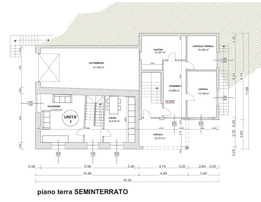 PLANIMETRIA PIANO SEMINTERRATO