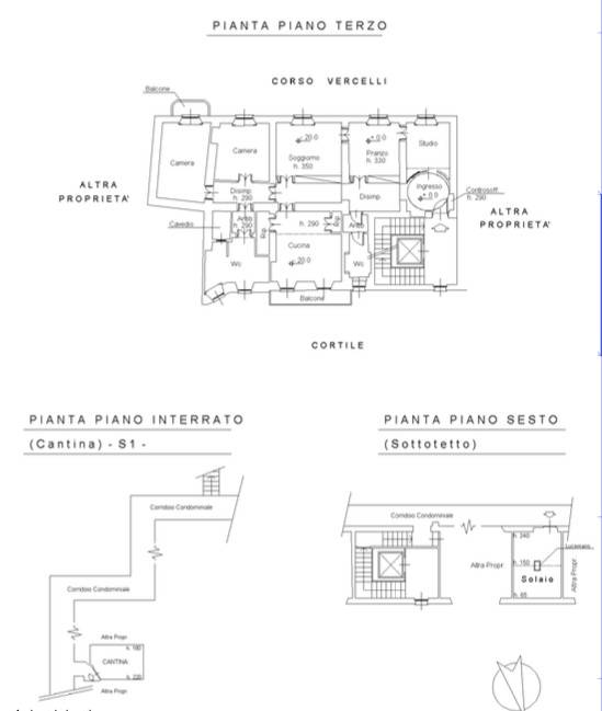 planimetria appartamento - cantina - solaio