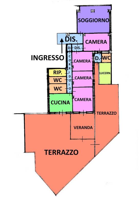 Pln via Conte Appiano colorata