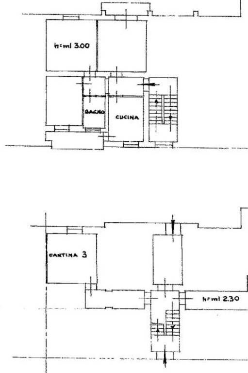 Planimetria catastale apartamento e cantina f. 111