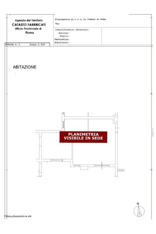 Planimetria visibile in sede