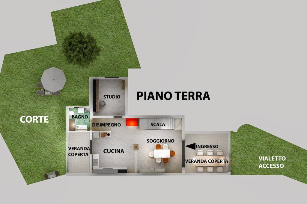 Piano terra villetta Foresti san teodoro