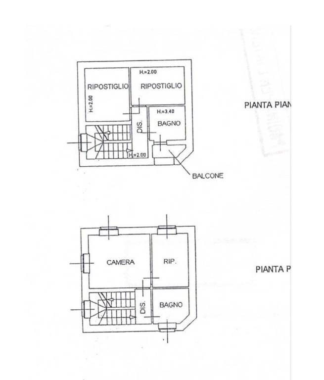 pianta p2 e p3