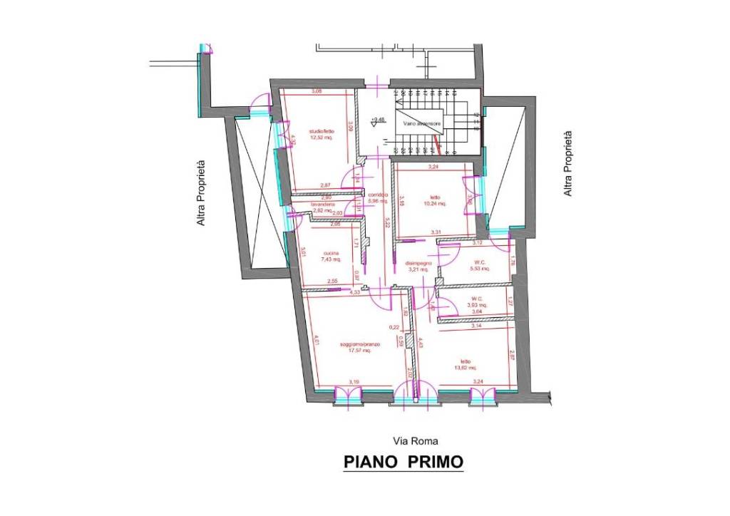 Pianta piano primo