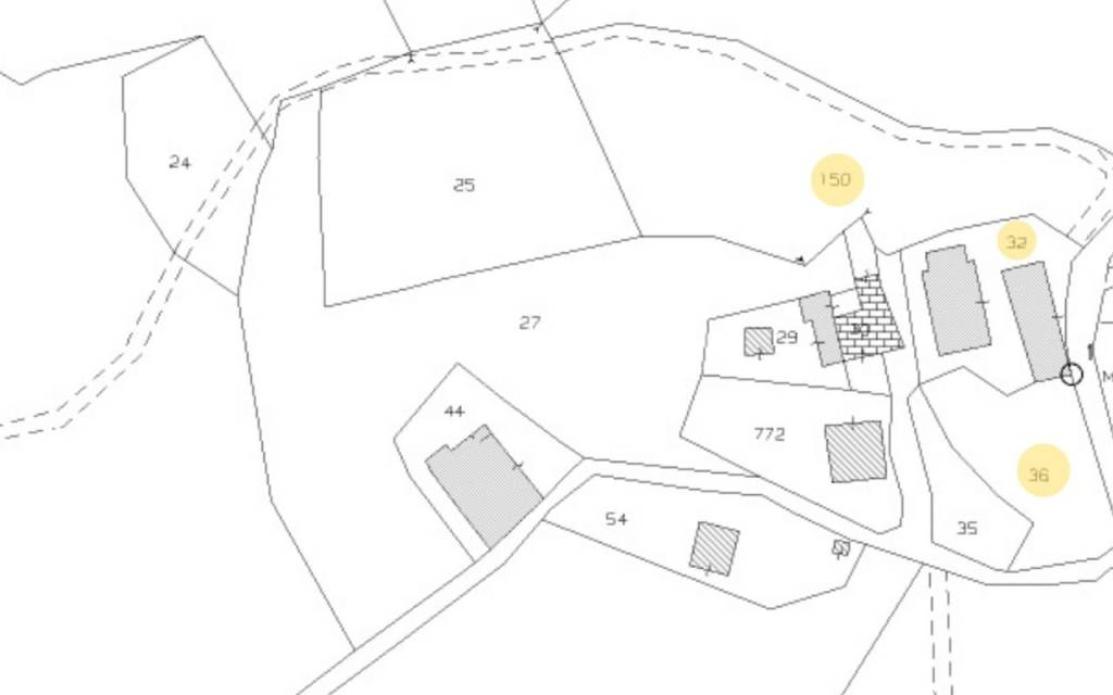 Mappa terreno e giardino