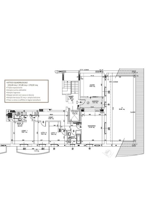 Planimetria con schema arredo