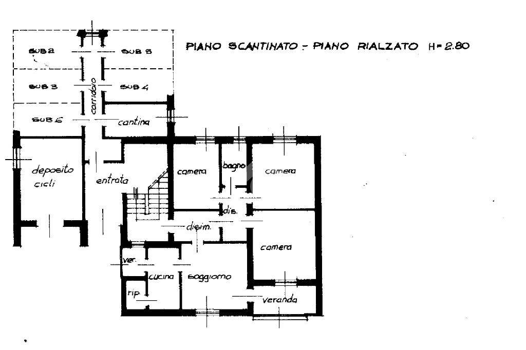 PIANO SCANTINATO - PIANO RIALZATO