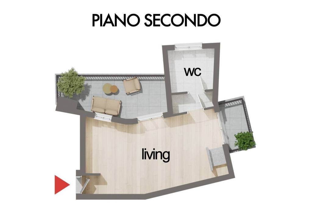 Planimetria piano secondo