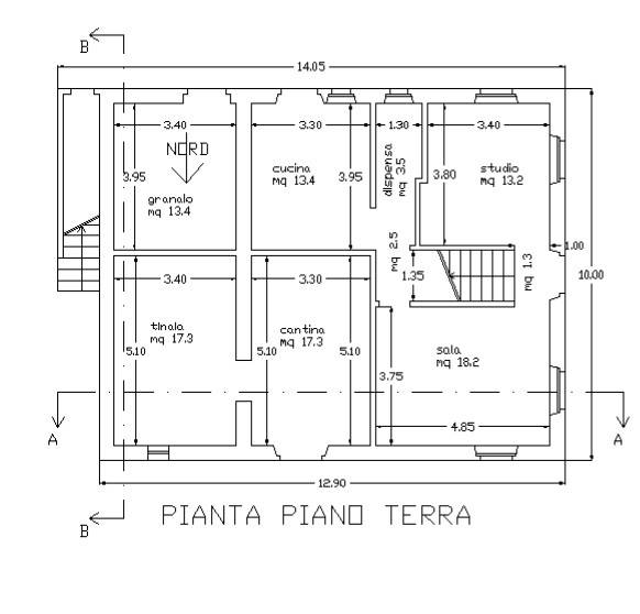 Planimetria Piano Terra quotata