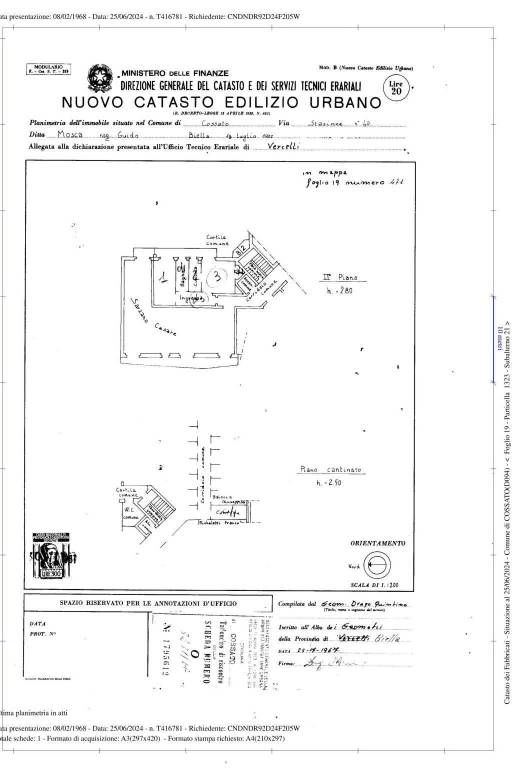 COMUNE COSSATO FGL 19 PART 1323 SUB 21 1