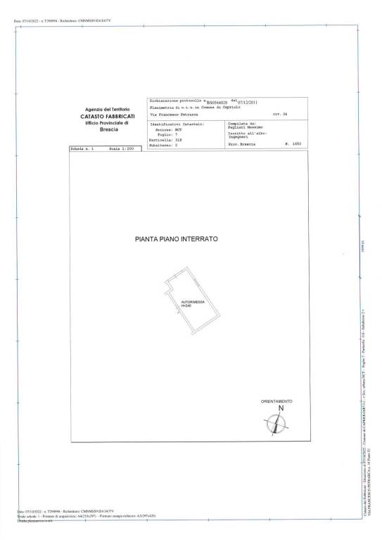 Planimetria Box Capriolo - Teotti 1