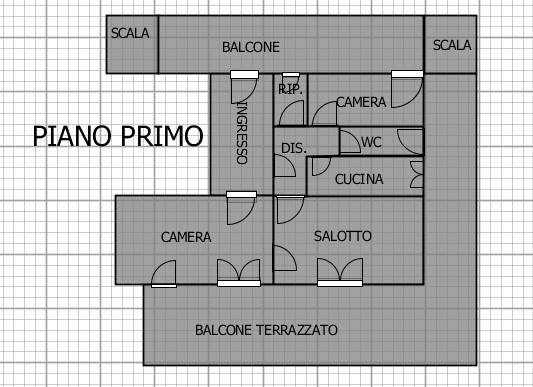 PLAN. VILLETTA PRIMO PIANO A SX