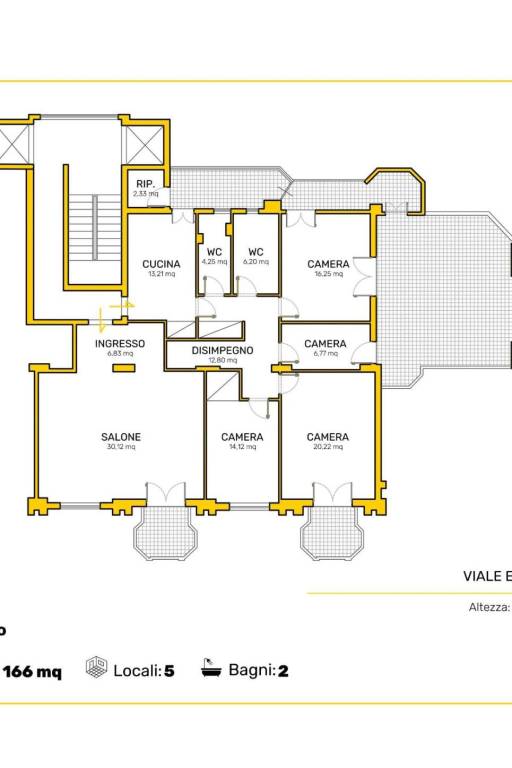 plan VIALE EMILIA n. 66 Scala B Interno SX Piano 3