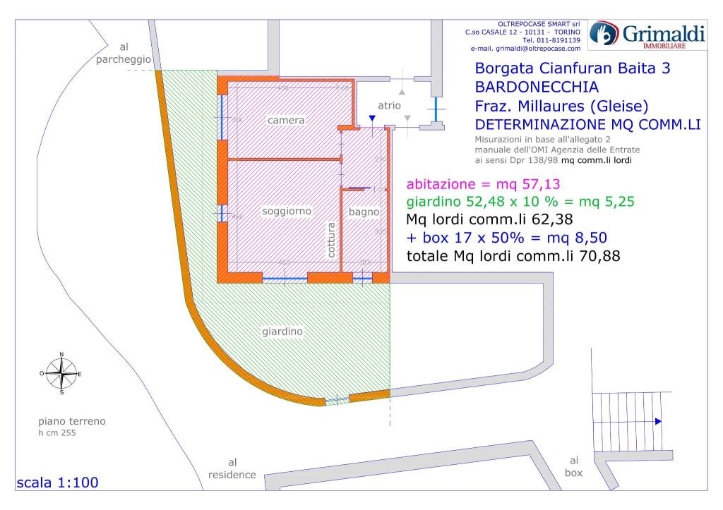 Determinazione Mq Comm.li sc. 1-100. 1