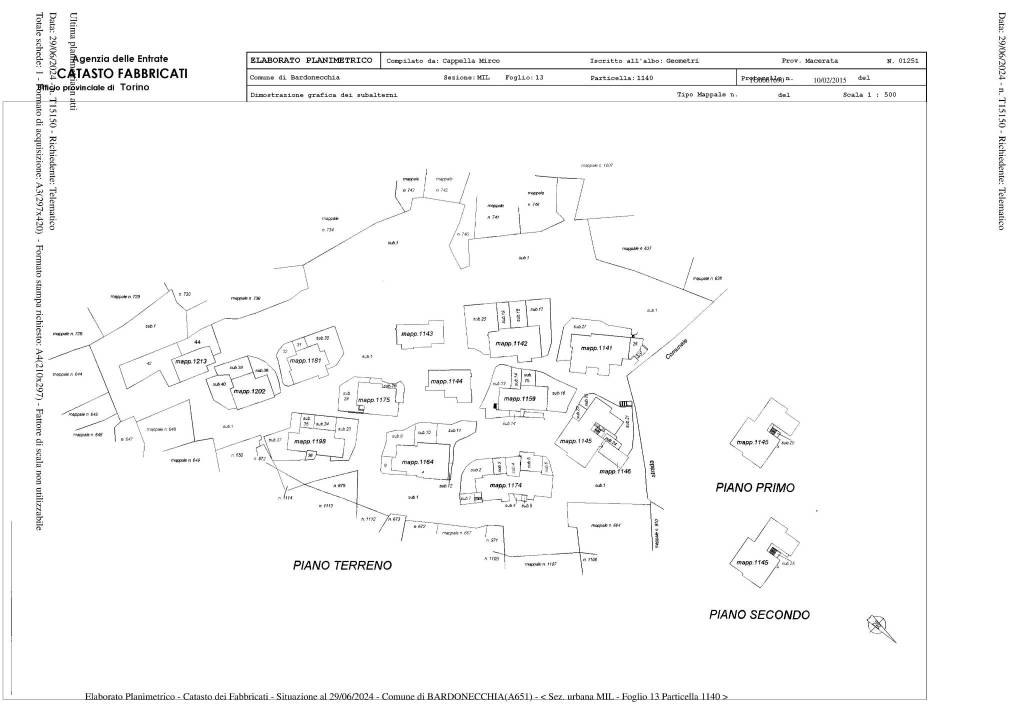 elaborato planimetrico 2015 part.  1140 1