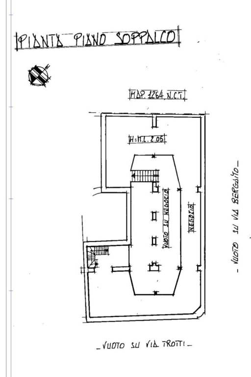planimetria via Trotti ang. via Bergamo 2