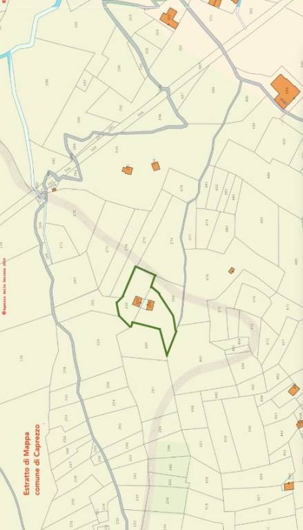 Comune di Caprezzo estratto di mappa fg 13