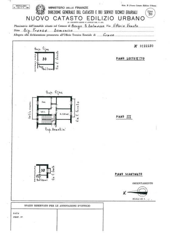 planimetria Via V. Veneto BSD 1