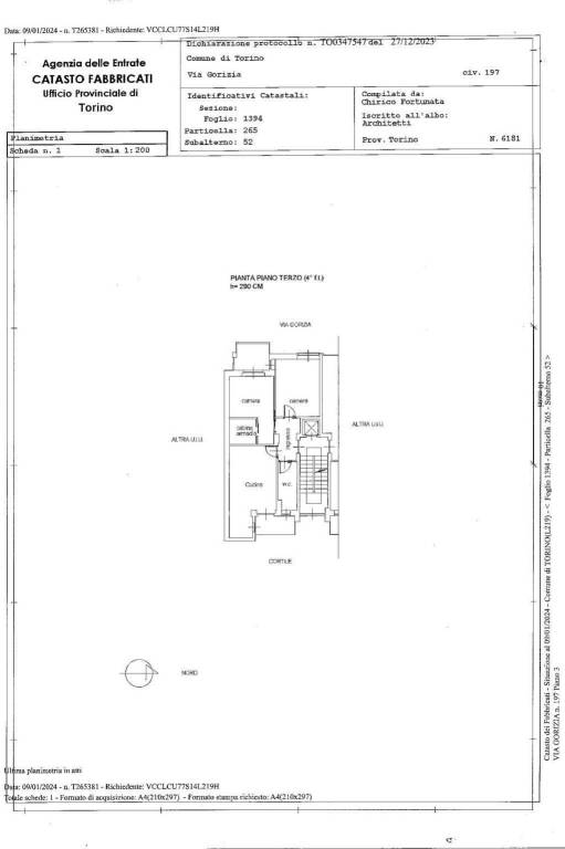 PLAN VIA GORIZIA 197 1